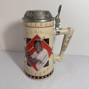 WILLIE MAYS souvenir tankard NY Giants SF Giants legend Longton Crown With COA